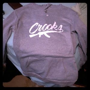 XL Crooks and Castles grey hoodie